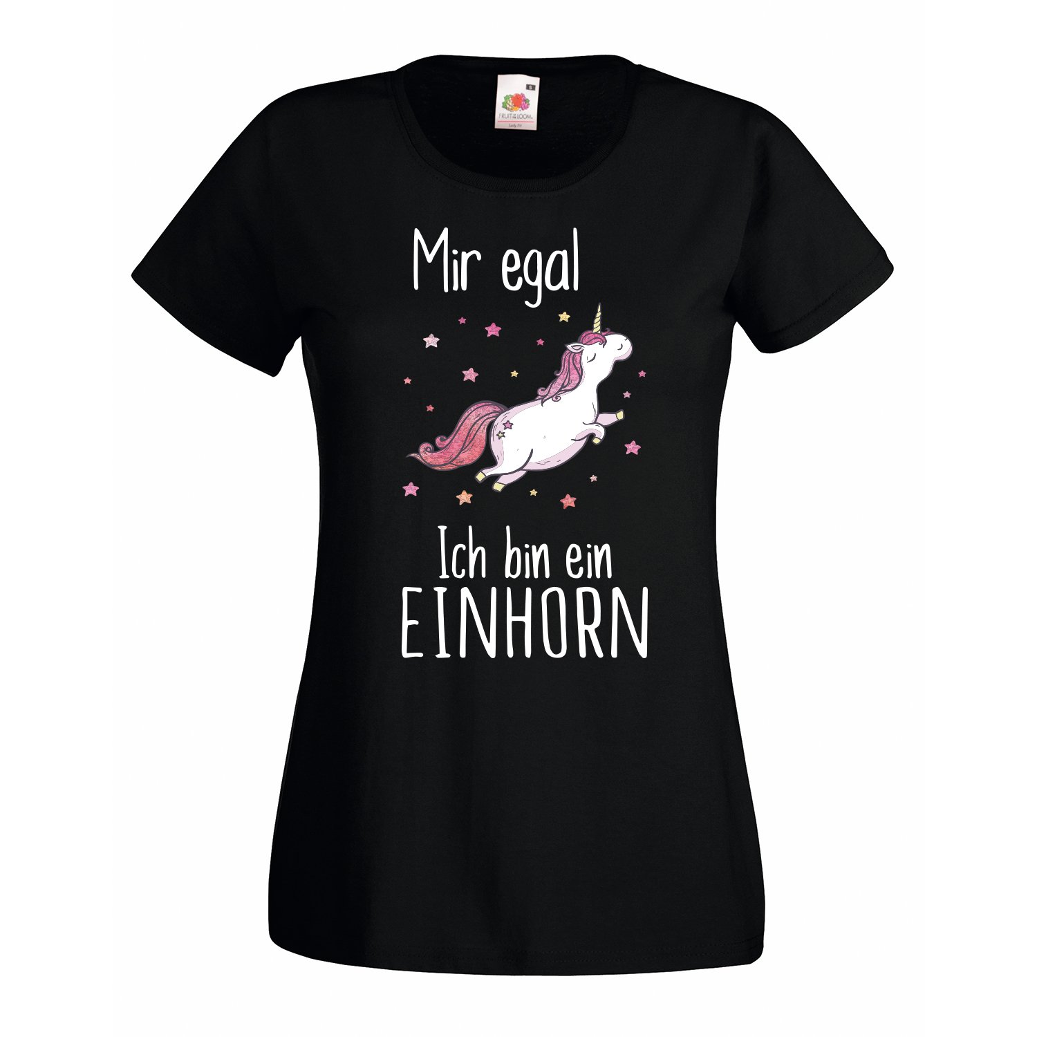 Einhorn Damen T-Shirt: Mir egal, ich bin EIN Unicorn