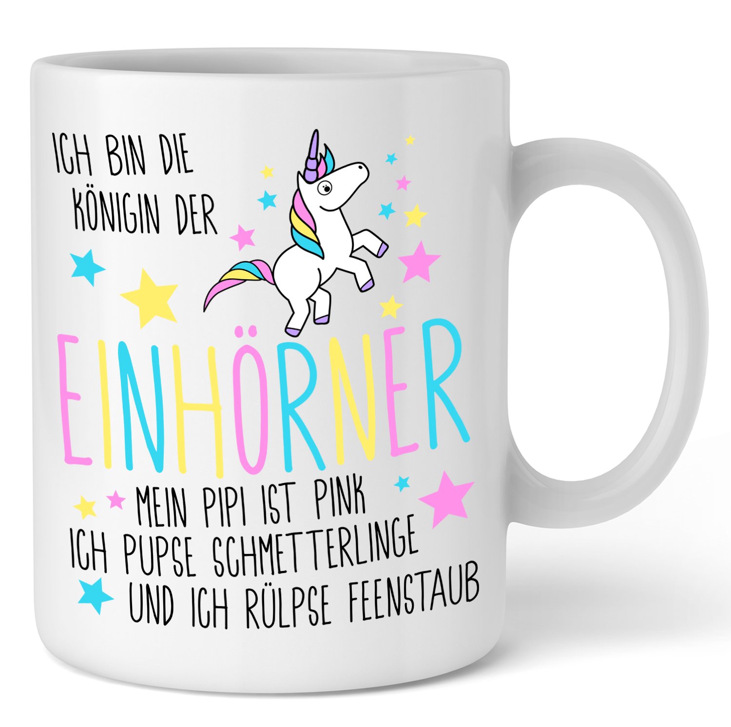 Tasse mit Spruch "Ich bin die Königin der Einhörner"