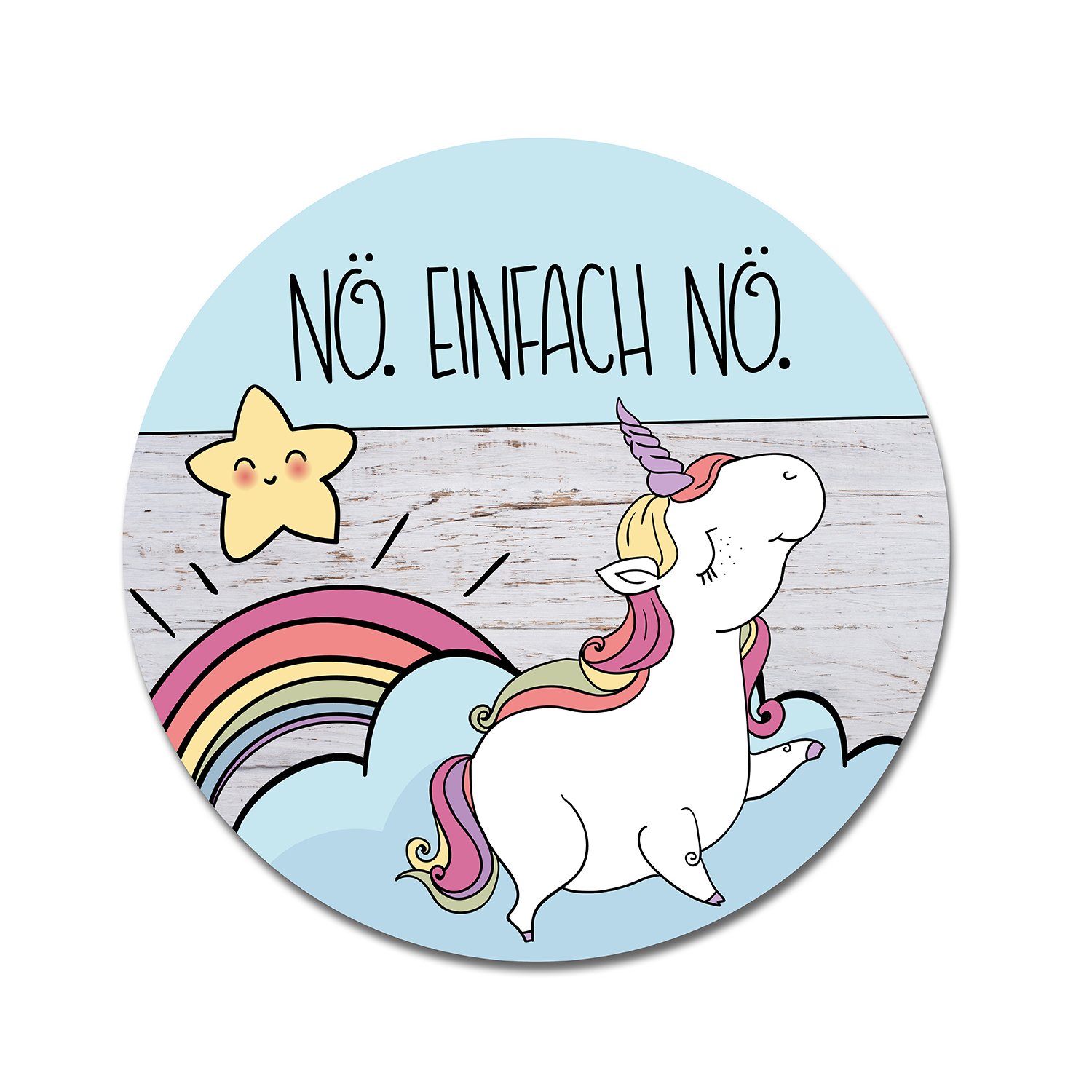 Einhorn-Mauspad - Nö. Einfach Nö