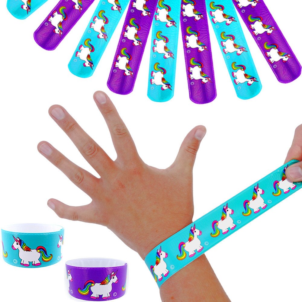 12x Magische Einhorn Schnapparmbänder